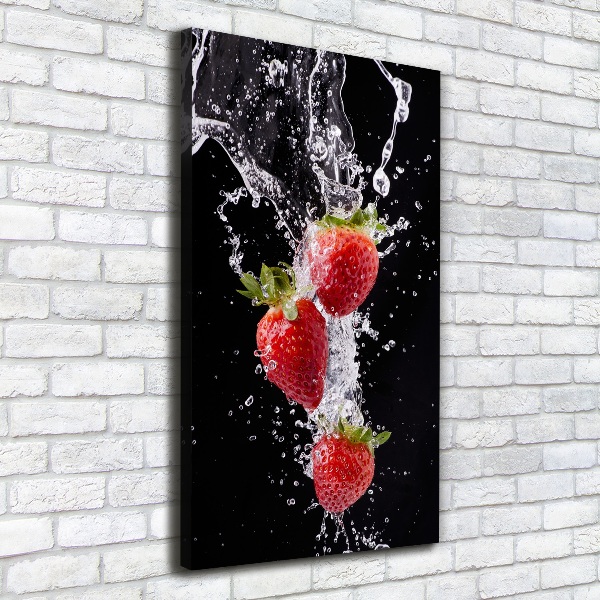Foto auf leinwand vertikales Erdbeeren