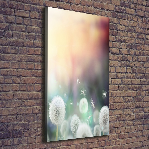 Foto leinwand vertikales Löwenzahn