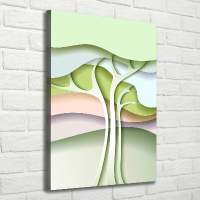 Foto auf leinwand vertikales Abstrakter Baum