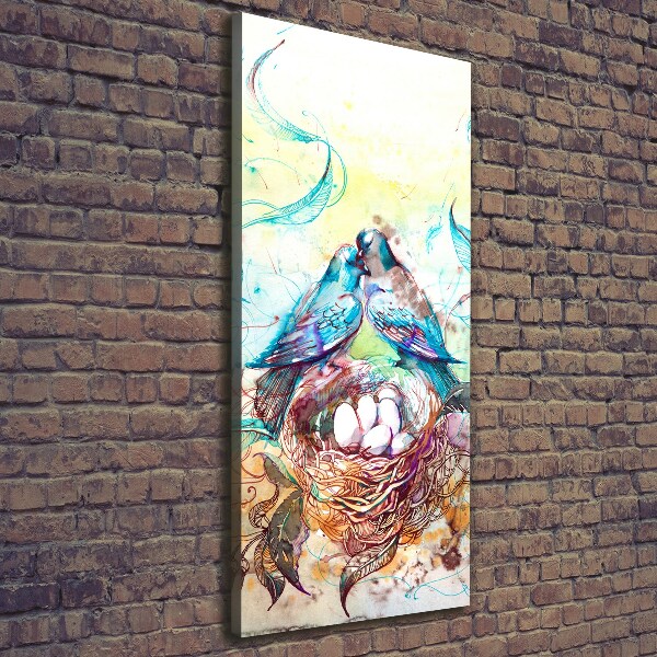 Foto auf leinwand vertikales Familie