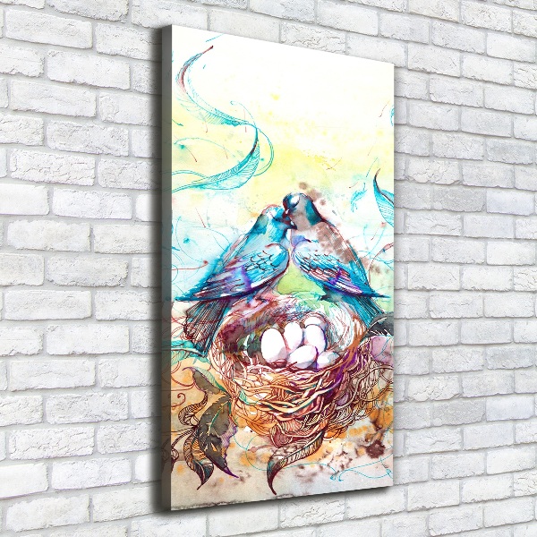 Foto auf leinwand vertikales Familie