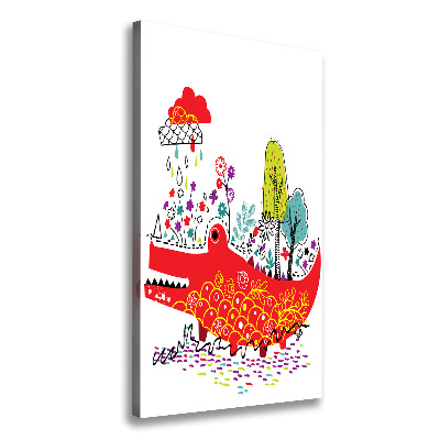 Foto auf leinwand vertikales Krokodil