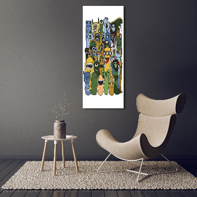 Foto auf leinwand vertikales Verrückte Monster