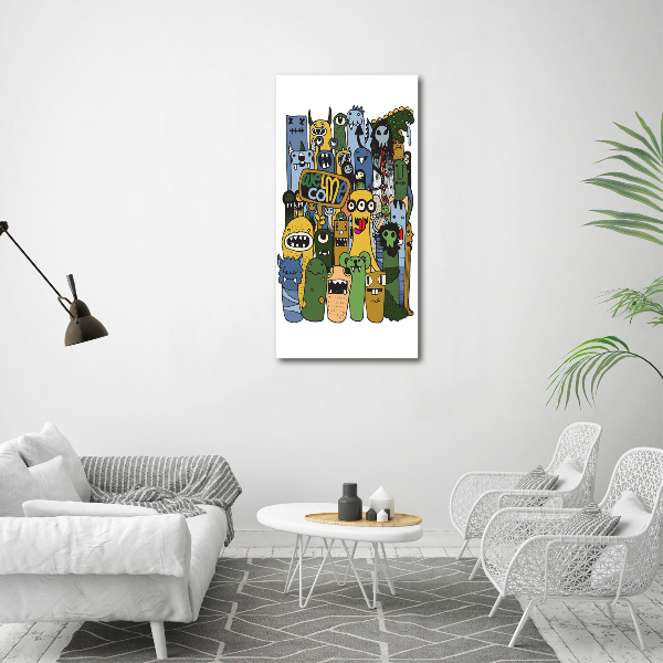 Foto auf leinwand vertikales Verrückte Monster