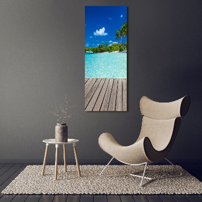 Foto auf leinwand vertikales Tropischer Strand