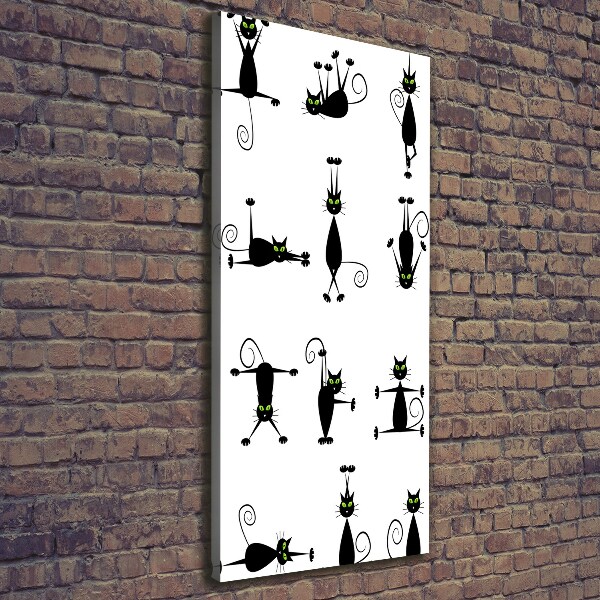 Foto auf leinwand vertikales Katzen