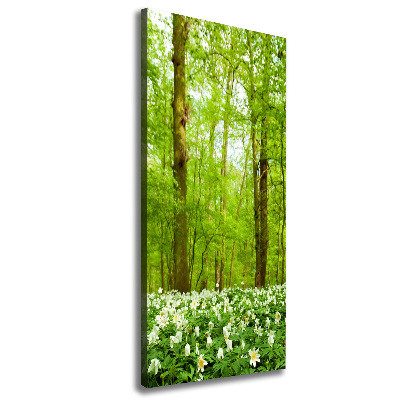 Wandbild vertikales Blumen im Wald