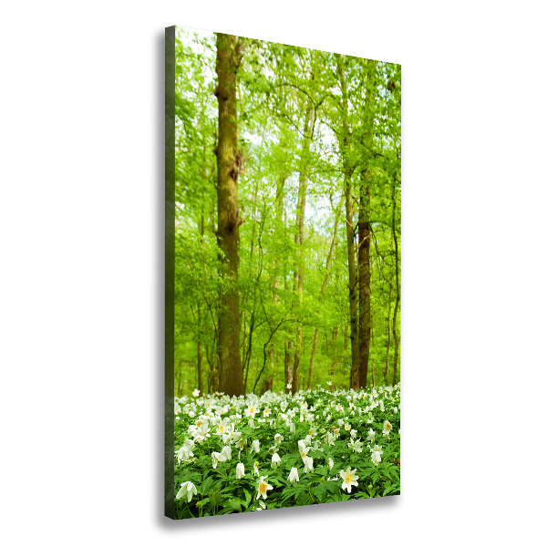 Wandbild vertikales Blumen im Wald