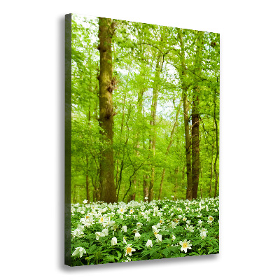 Wandbild vertikales Blumen im Wald