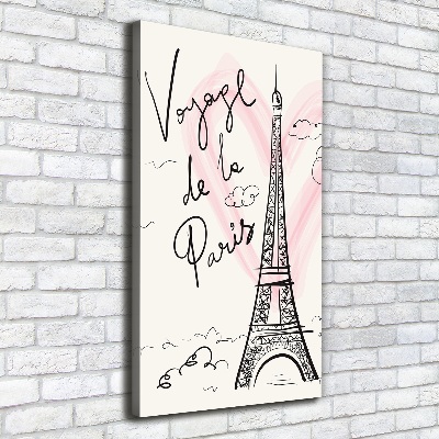 Foto auf leinwand vertikales Eiffelturm Paris