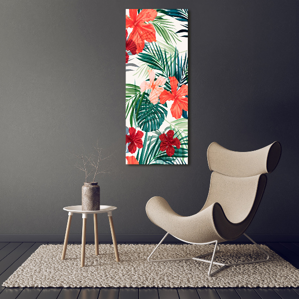 Wandbild vertikales Hawaiianische Blumen