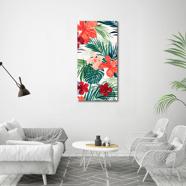 Wandbild vertikales Hawaiianische Blumen
