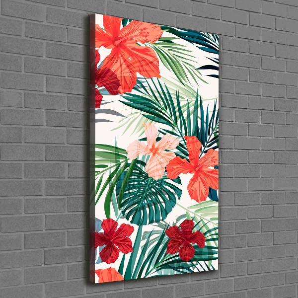 Wandbild vertikales Hawaiianische Blumen