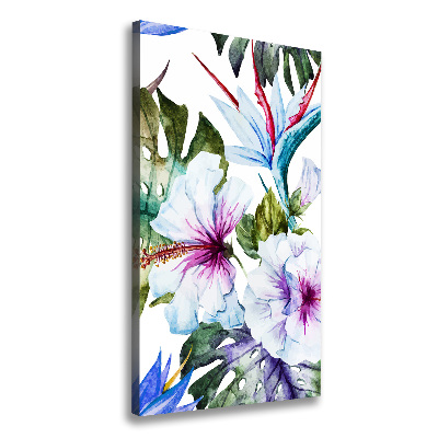 Foto leinwand vertikales Hawaiianische Blumen