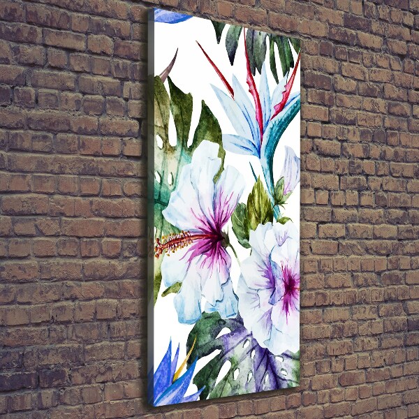 Foto leinwand vertikales Hawaiianische Blumen