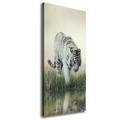Wandbild vertikales Weißer Tiger