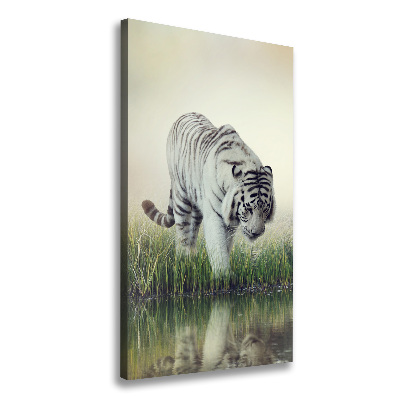 Wandbild vertikales Weißer Tiger