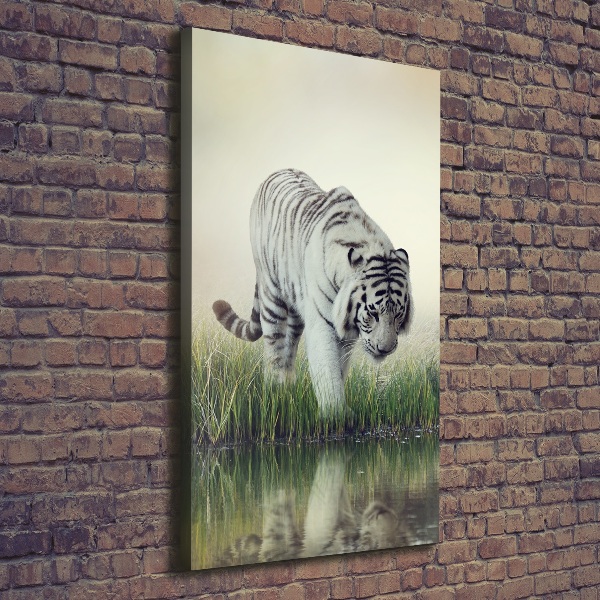 Wandbild vertikales Weißer Tiger