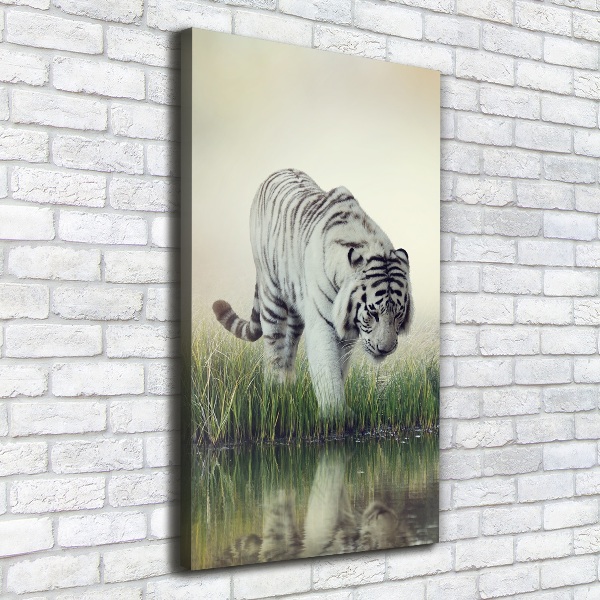 Wandbild vertikales Weißer Tiger