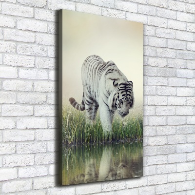 Wandbild vertikales Weißer Tiger