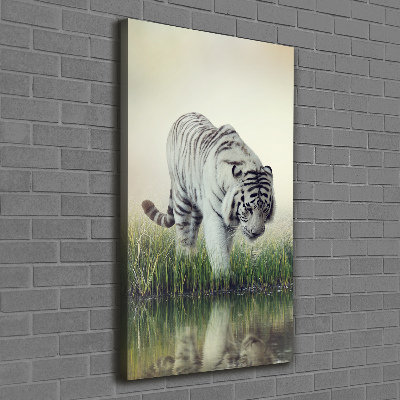Wandbild vertikales Weißer Tiger