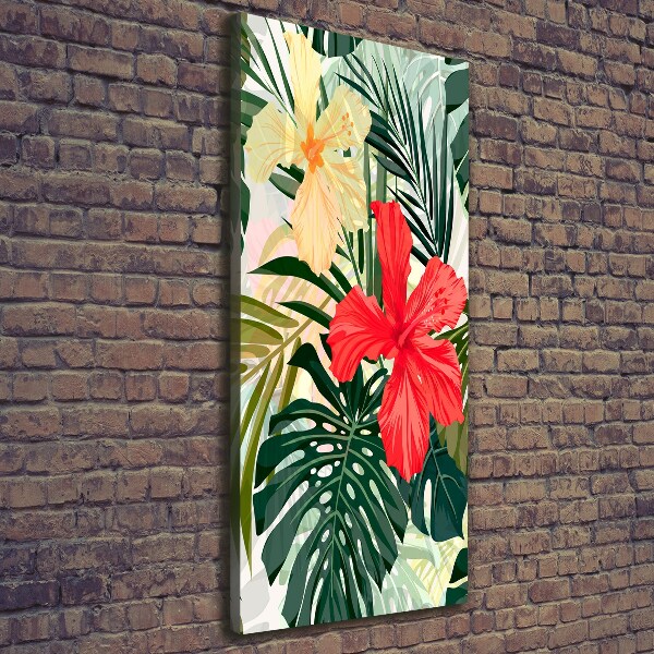 Foto leinwand vertikales Hawaiianische Blumen