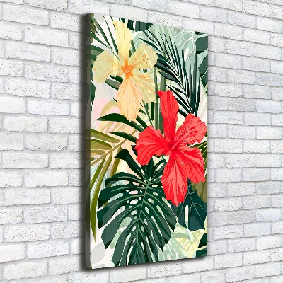 Foto leinwand vertikales Hawaiianische Blumen