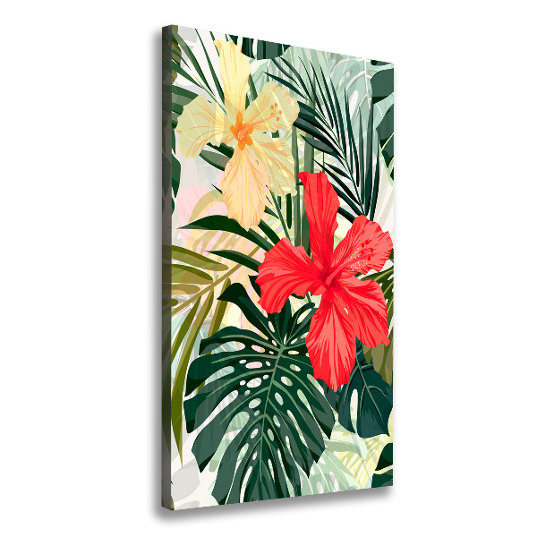 Foto leinwand vertikales Hawaiianische Blumen