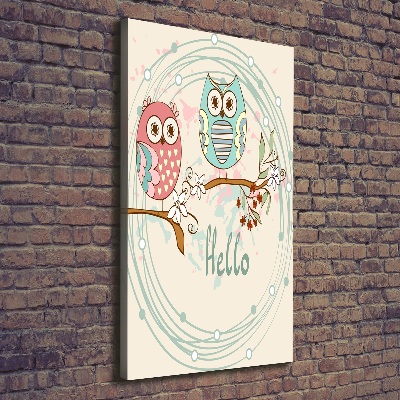 Wandbild vertikales Eulen