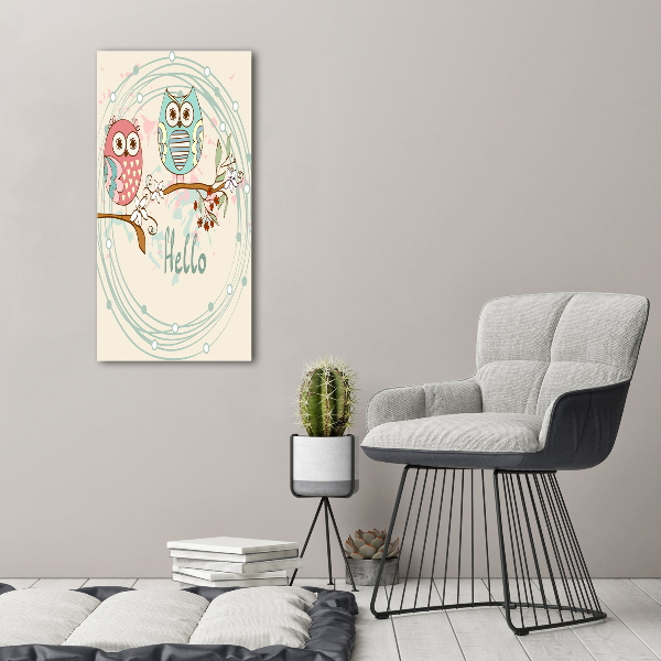 Wandbild vertikales Eulen