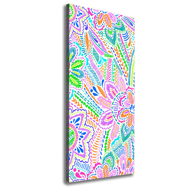 Wandbild vertikales Blumenmuster