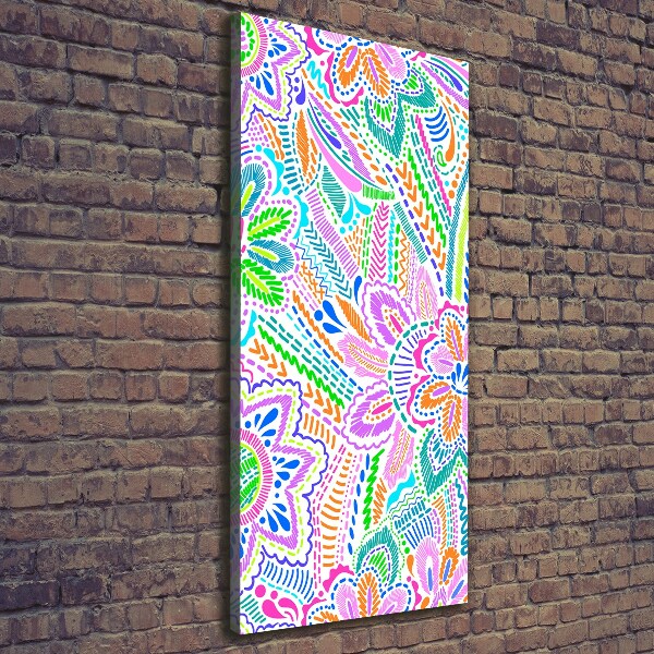 Wandbild vertikales Blumenmuster