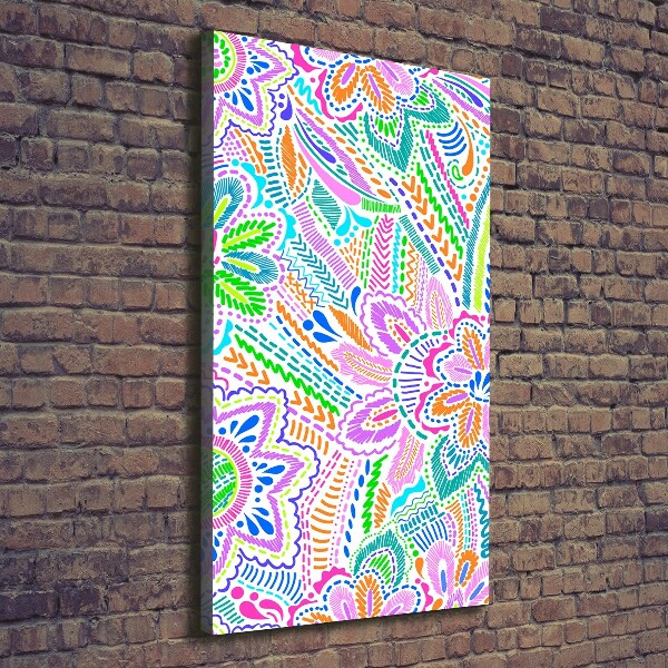 Wandbild vertikales Blumenmuster