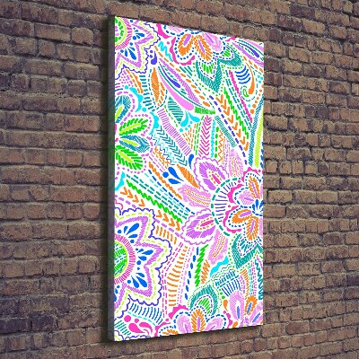 Wandbild vertikales Blumenmuster