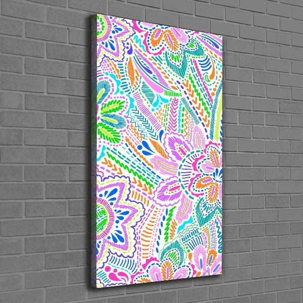 Wandbild vertikales Blumenmuster