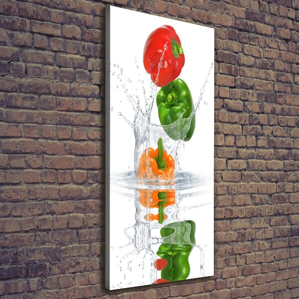 Foto leinwand vertikales Paprika