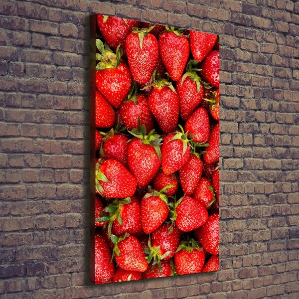 Foto auf leinwand vertikales Erdbeeren