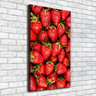 Foto auf leinwand vertikales Erdbeeren