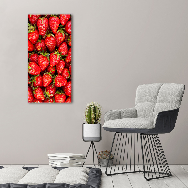 Foto auf leinwand vertikales Erdbeeren