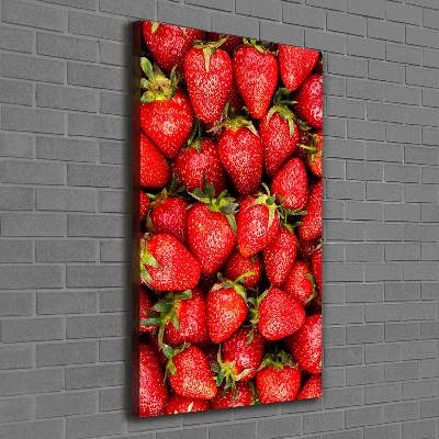 Foto auf leinwand vertikales Erdbeeren