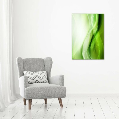 Foto auf leinwand vertikales Hintergrund mit grünen Wellen