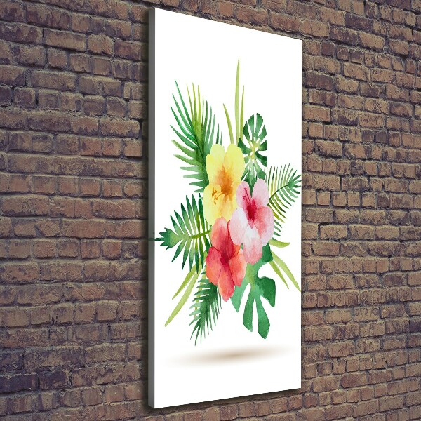 Wandbild vertikales Hawaiianische Blumen