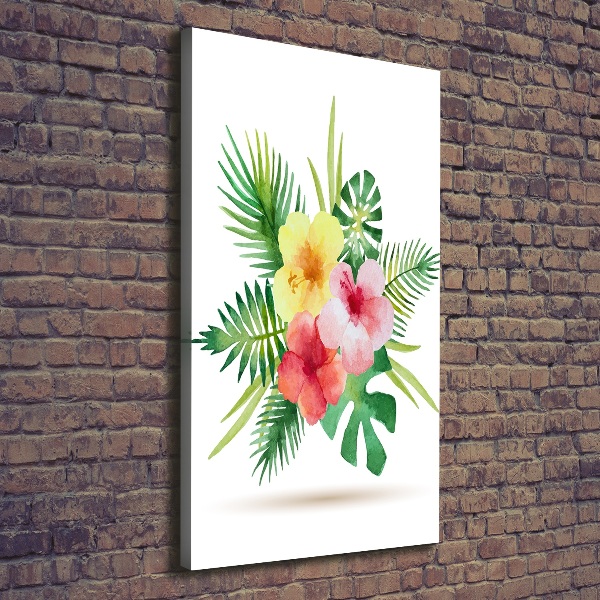 Wandbild vertikales Hawaiianische Blumen