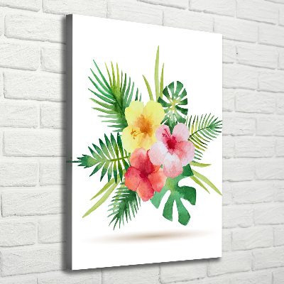 Wandbild vertikales Hawaiianische Blumen