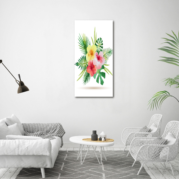 Wandbild vertikales Hawaiianische Blumen