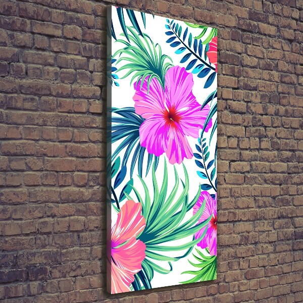 Foto leinwand vertikales Hawaiianische Blumen