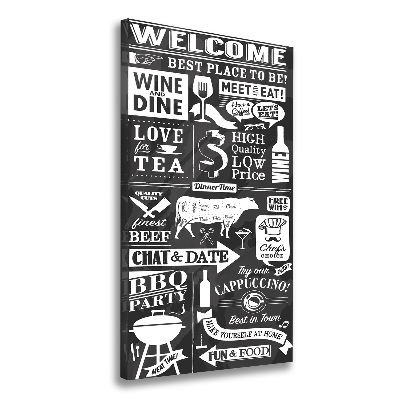 Wandbild vertikales Restaurant