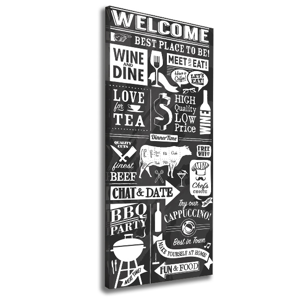 Wandbild vertikales Restaurant