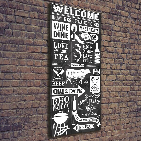 Wandbild vertikales Restaurant