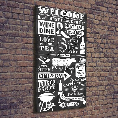 Wandbild vertikales Restaurant